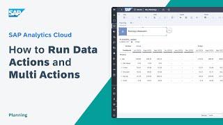 How to Run Data Actions and Multi Actions: SAP Analytics Cloud