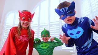 PJ Masks na vida real  PJ Masks vs. Ladrão de Sorvetes  Desenhos Animados