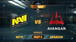 Na'Vi vs Avangar [Map 3, Mirage] (Best of 3) | GG.Bet Ice Challenge