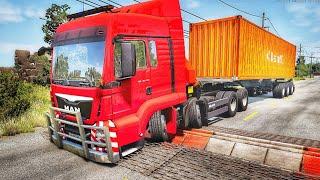 Trucks vs Upside Down Speed Bumps | BeamNG.DRIVE