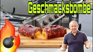 Bacon Bomb vom Gasgrill / Geschmacksbombe / Cheddar / Grill Rezept /