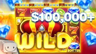 WINNING OVER $100,000 ON JUICY FRUITS SLOT!! (BONUS BUYS)