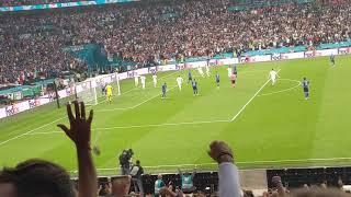 Luke Shaw goal vs Italy - England fans reaction at Wembley amazing scenes!