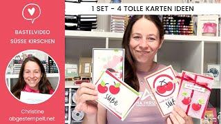 Anleitung 4 schnelle, kreative Karten basteln⎜Süsse Kirschen⎜Stampin' Up!®