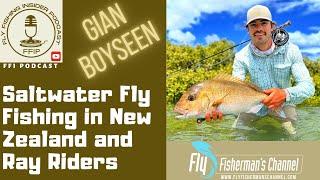 Saltwater Fly Fishing in New Zealand and Ray Riding Fish