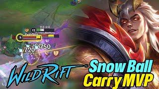 Wild rift Sett Snow Ball carry MVP - sett vs nasus baron lane season 15