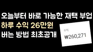 바로 시작가능한 재택부업으로 하루 26만 수익, 네이버 아이디만 있으면 끝