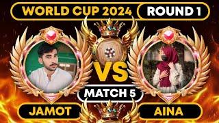 CARROM POOL WORLD CUP 2024 | ROUND 1 - MATCH 5 | Jamot Vs Dr Aina