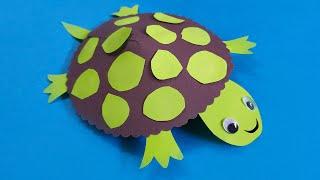 Kids can make this Paper Turtle ️ #shorts #youtubeshorts #papertoys