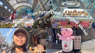 First Time Solo Trip in South Korea - Pyeongtaek Station | Tongbok Traditional Market