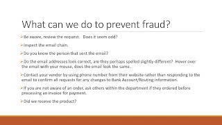 Fraud Prevention Training