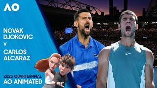 LIVE | Novak Djokovic v Carlos Alcaraz | AO Animated | Australian Open 2025