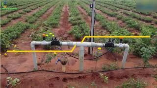 Mobitech's Irrigation & Fertigation automation display at Hitex, Hyderabad 3, 4, 5.3.2023