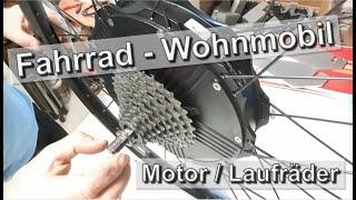 Fahrradwohnmobil - Motor und Laufräder