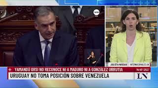 Uruguay no reconoce ni a Maduro ni a González Urrutia como presidentes