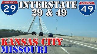 I-29 & I-49 North - Kansas City - Missouri - 4K Highway Drive