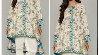 DIY Designer High Low Kurti Cutting And Stitching