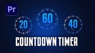 Countdown Timer In Premiere Pro  Font Or Size | How To Create Timer Countdown In Premiere Pro 2024