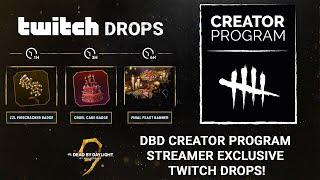 DEAD BY DAYLIGHT CONTENT CREATOR PROGRAM EXCLUSIVE TWITCH DROPS! 9th ANNIVERSARY FINAL MASQUERADE!