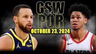 Golden State Warriors vs Portland Trail Blazers Full Game Highlights | 2024-25 NBA Season