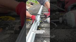 See how solar panels attach to the roof #solarpower #solarpv #solar