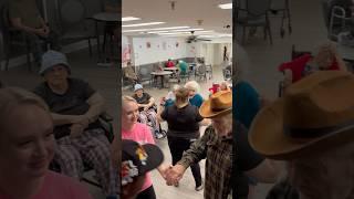 Dancing with an old school audience #seniorfun #senioractivities #seniorliving