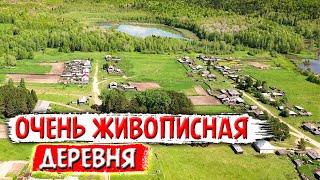 The village of Porechye, Omsk region. Beautiful places, but a lot of empty houses.