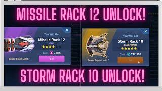 Storm Rack 10, Missile Rack 12 unlock! : Mech Arena