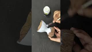 Coconut Shell Craft Idea #shorts #youtubeshorts #homedecor #bestoutofwaste #planter #viralshort