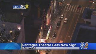 Pantages Theatre Gets New Sign For First Time Since 1930