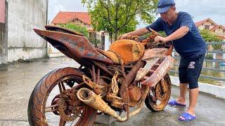 Full restoration restore the abandoned 50-year-old antique motorcycle 250cc