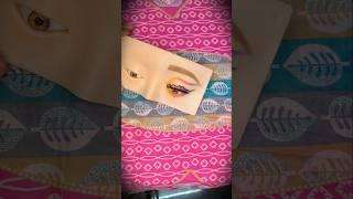 colourful eye makeup unique liner #CreativeEyeMakeup #MakeupPractice #FantasyEyeLook