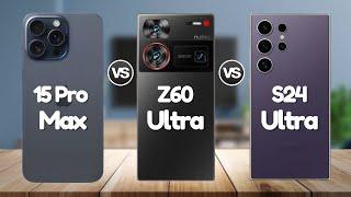 Nubia Z60 Ultra Vs Iphone 15 Pro Max Vs Samsung Galaxy S24 Ultra | @eficientechs 