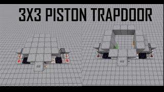 Simple 3x3 piston trapdoor(Java)