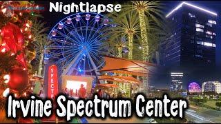 Irvine Spectrum Center nightlapse at Christmas time in Irvine CA