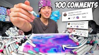 I Turned 100 Comments into 1 MASSIVE Drawing!!  (300k special)