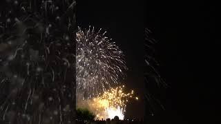 Düsseldorf Kirmes Feuerwerk Rhein