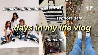 DAYS IN MY LIFE VLOG: unboxing, photoshoot, sephora sale haul, holiday errands, & more!