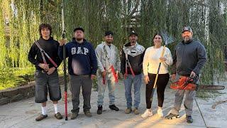 TRABAJANDO EN EQUIPO EN EL JARDÍN Y COCINANDO RICO!