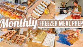 EASY MONTHLY FREEZER MEAL PREP RECIPES COOK WITH ME LARGE FAMILY MEALS WHATS FOR DINNER