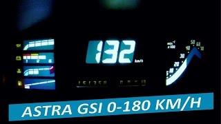 Opel Astra 'F' GSI 0-180 km/h (Digital dashboard)