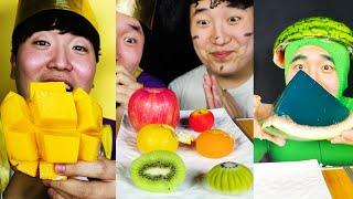 Funny Food Pranks! Fruit dessert | King beggar (WATERMELON, TANGHULU, FRUITS RICE CAKE) ASMR MUKBANG