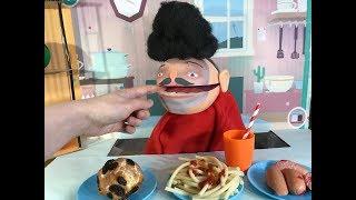 Toca Kitchen. Gameplay. Cardboard game. DIY