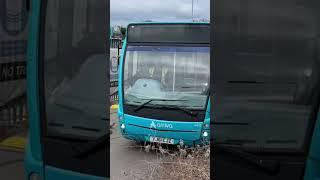 Arriva Kent Thameside Optare Versa V1110 YJ61 CJZ 4212 leaving the depot with a beep