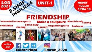 8.Sınıf LGS İngilizce 1.Ünite Friendship 3.Ders | Activities Vocabulary | 2021 LGS Kampı #2007