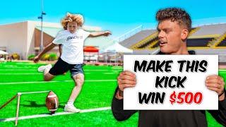 MAKE THIS KICK, WIN $500!