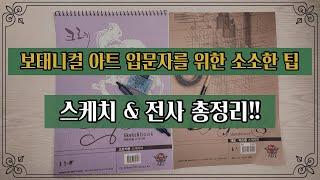 보태니컬 아트 기초/스케치와 전사 총정리 /보태니컬 아트 입문자를 위한 소소한 팁