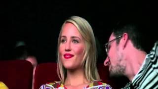 Dianna Agron watching the Quinn video at Giffoni