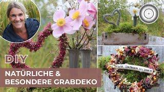 DIY - ZIEGELFORM herbstlich dekorieren und BESONDERE GRABDEKO