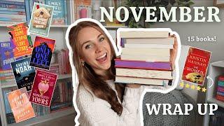 november reading wrap-up 🩵️ (15 books!!)